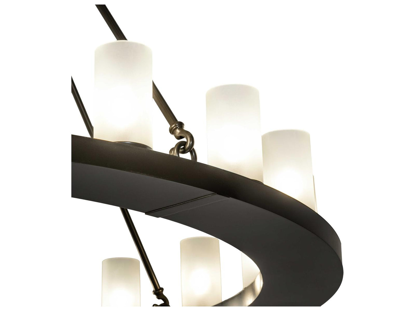 Meyda Loxley 20-Light Timeless Bronze Glass LED Round Chandelier