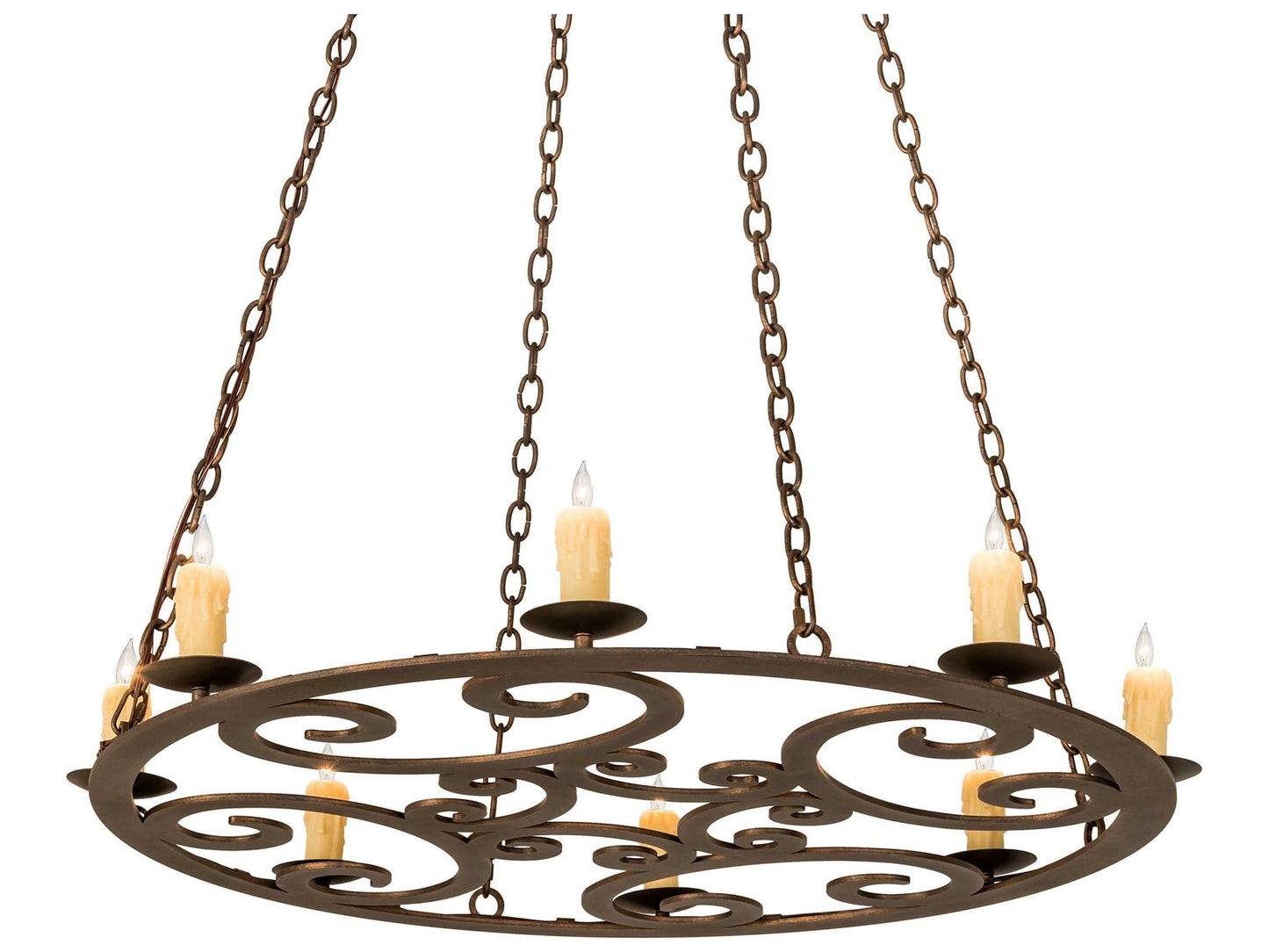 Meyda Ashley 8-Light Chocolate Brown Chandelier with Tapered Candles