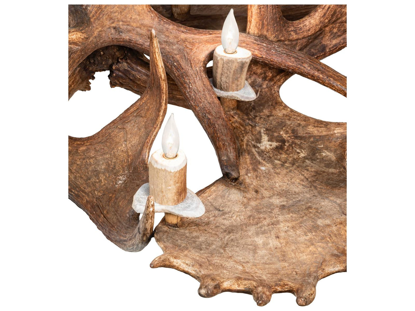 Meyda Antlers 12-Light Chandelier in Antique Copper Finish