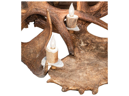 Meyda Antlers 12-Light Chandelier in Antique Copper Finish