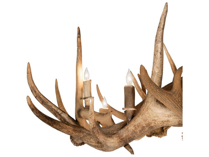 Meyda Antlers 12-Light Antique Copper Candelabra Chandelier