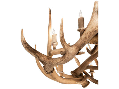 Meyda Antlers 12-Light Antique Copper Candelabra Chandelier