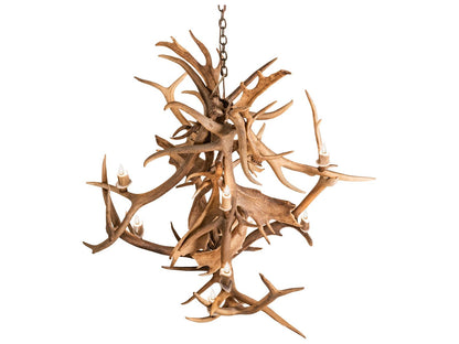 Meyda Antlers 10-Light Chandelier in Antique Copper Finish
