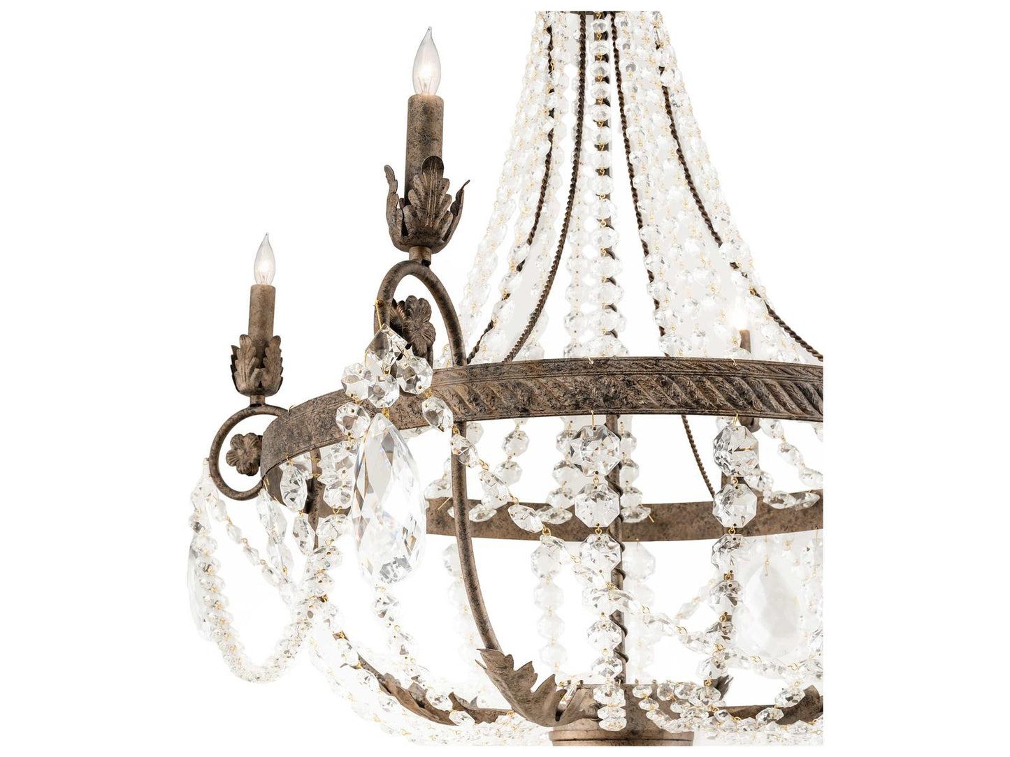 Meyda Antonia 4-Light Corinth Black Crystal Candelabra Chandelier