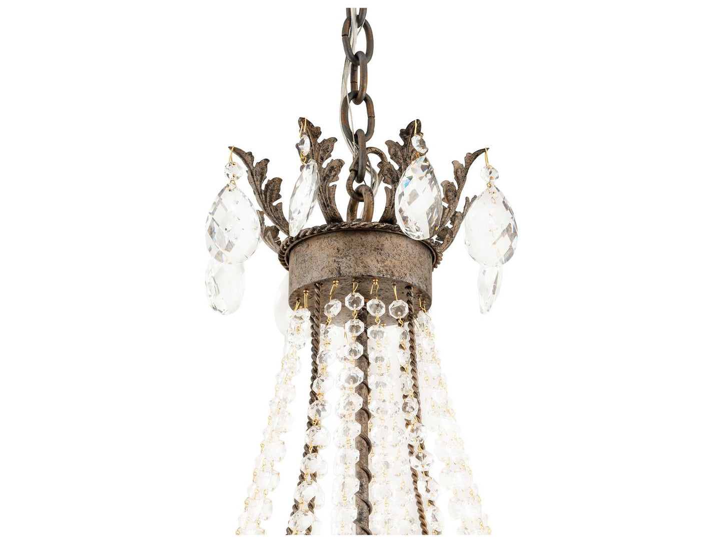Meyda Antonia 4-Light Corinth Black Crystal Candelabra Chandelier