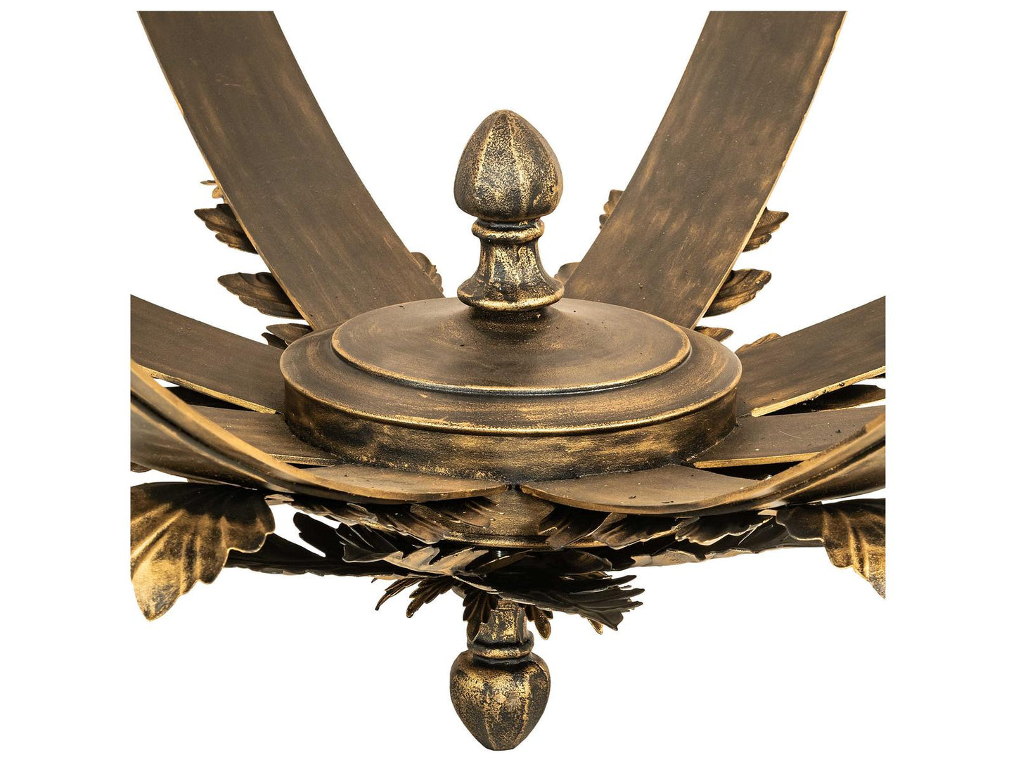 Meyda Neapolis 24-Light Candelabra Chandelier in Textured Black Gold