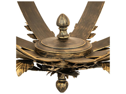 Meyda Neapolis 24-Light Candelabra Chandelier in Textured Black Gold