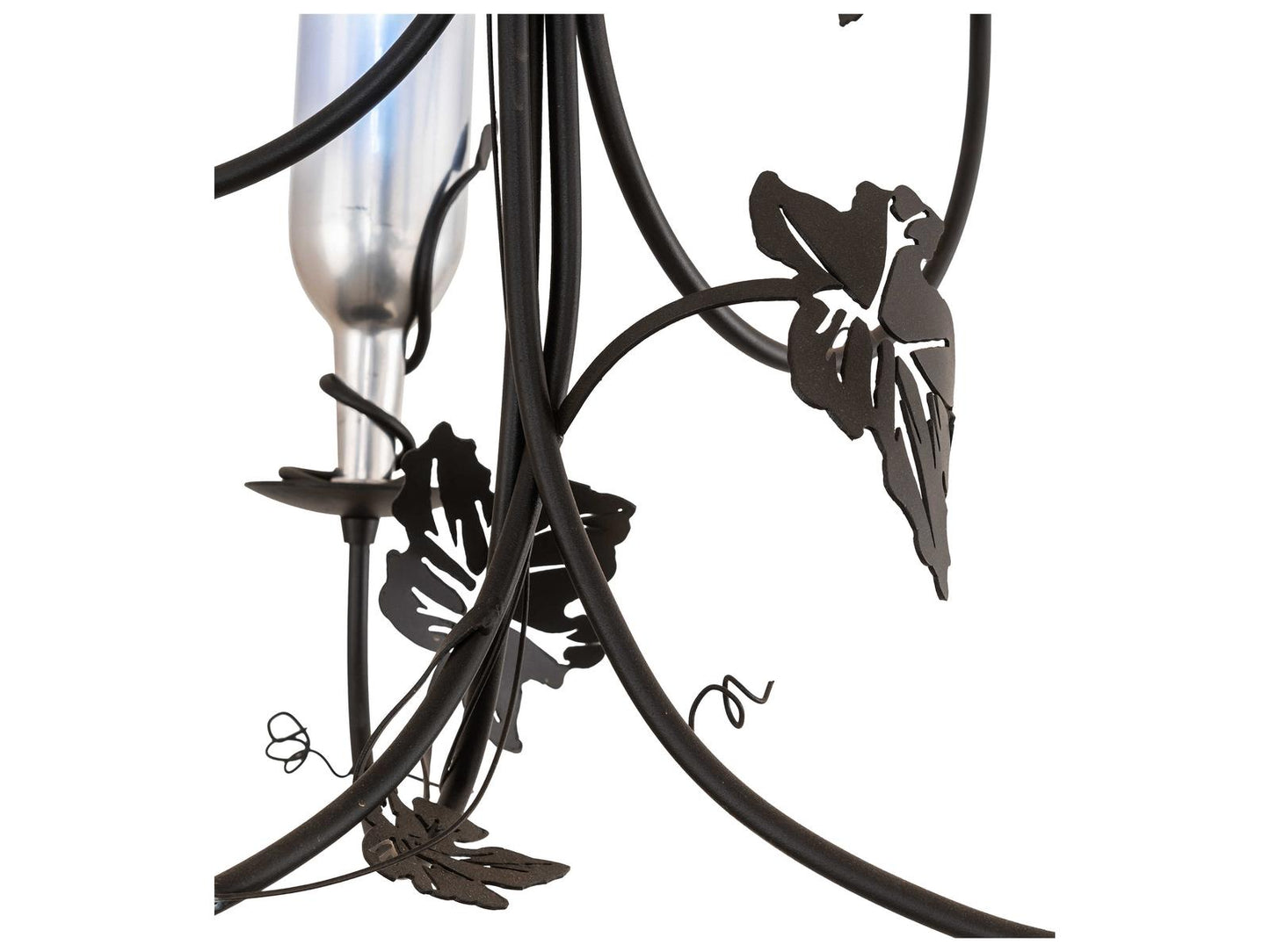 Meyda Tuscan Vineyard 9-Light Chrome Black Glass Cylinder Tiered Chandelier