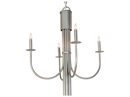 Meyda Cheal 20-Light Candelabra Tiered Chandelier in Nickel Finish