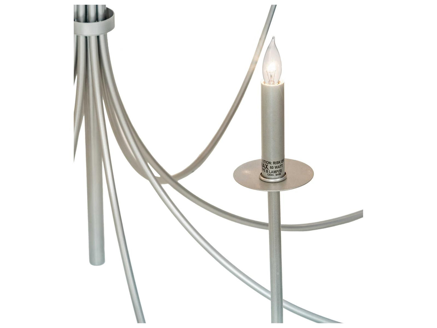 Meyda Cheal 20-Light Candelabra Tiered Chandelier in Nickel Finish
