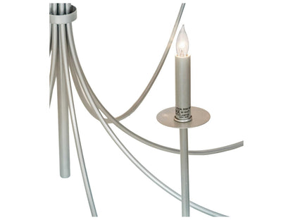 Meyda Cheal 20-Light Candelabra Tiered Chandelier in Nickel Finish