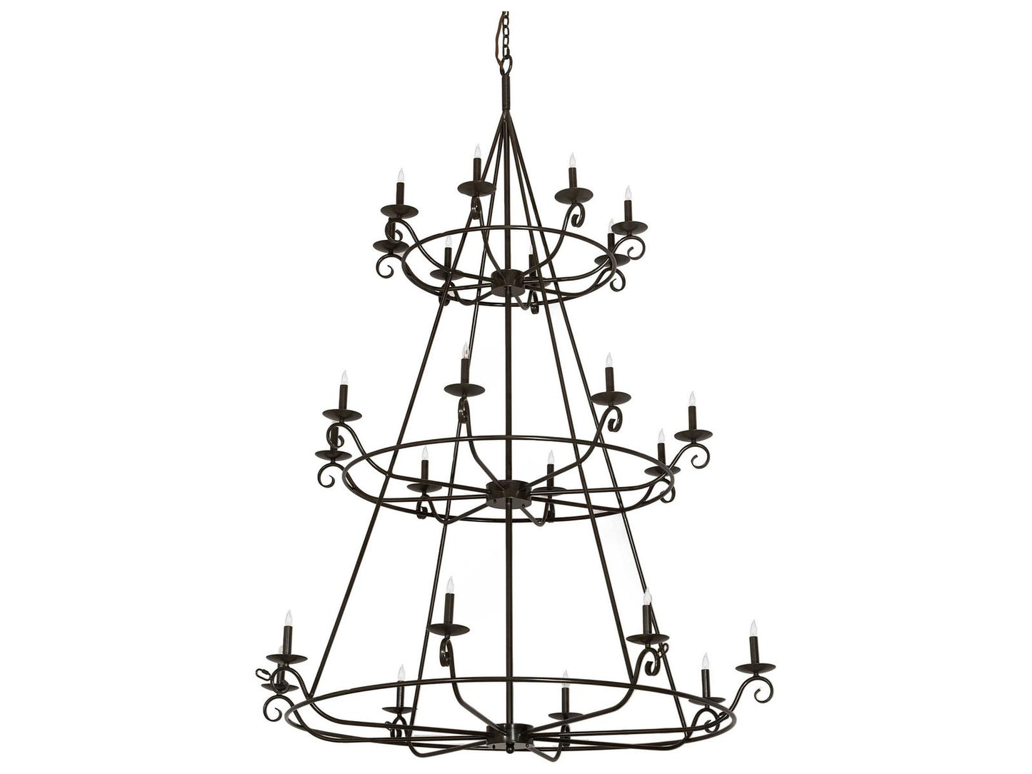 Meyda Estrella 24-Light Candelabra Chandelier in Timeless Bronze