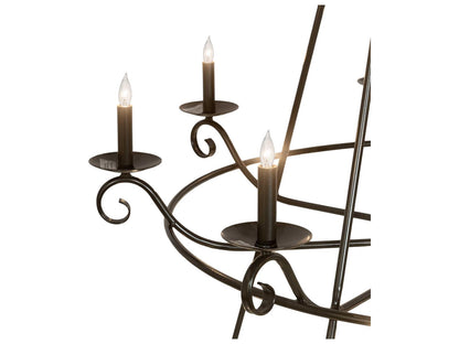 Meyda Estrella 24-Light Candelabra Chandelier in Timeless Bronze
