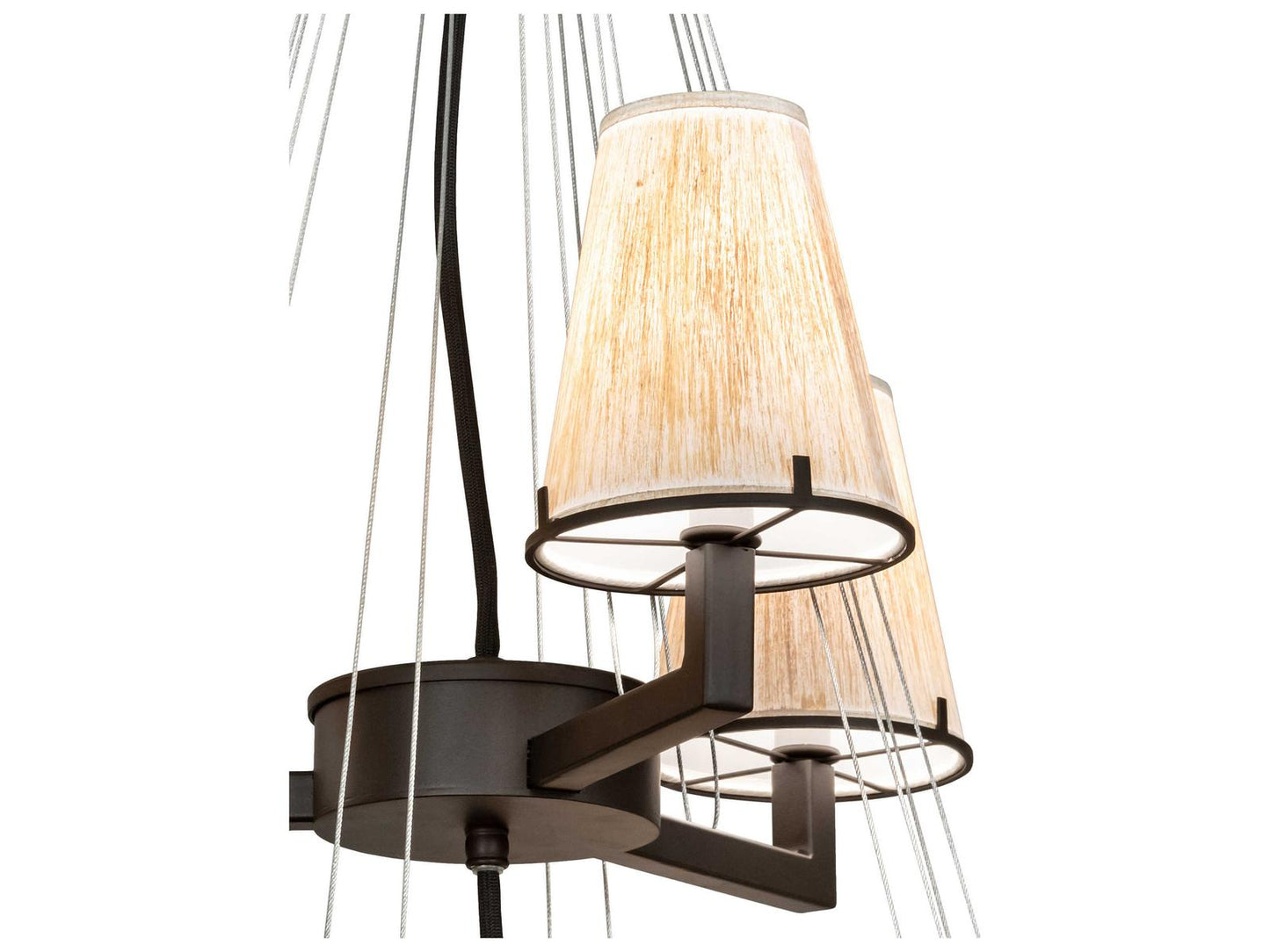 Meyda 9-Light St. Lawrence Chandelier Oil Rubbed Bronze Off White Empire Tiered