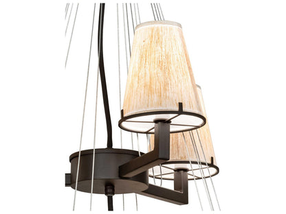 Meyda 9-Light St. Lawrence Chandelier Oil Rubbed Bronze Off White Empire Tiered