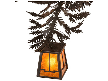 Meyda 5-Light Pine Branch Valley View Lantern Chandelier in Oil Rubbed Bronze