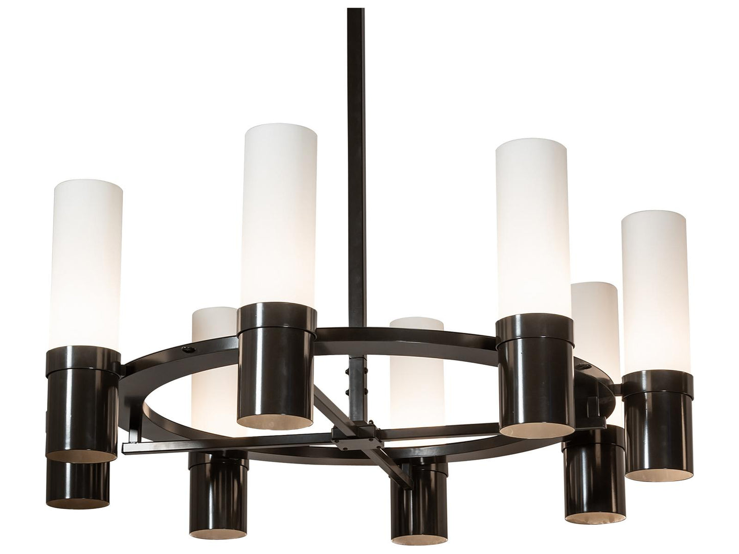 Meyda Farmington 8-Light Cylinder Chandelier in Timeless Bronze