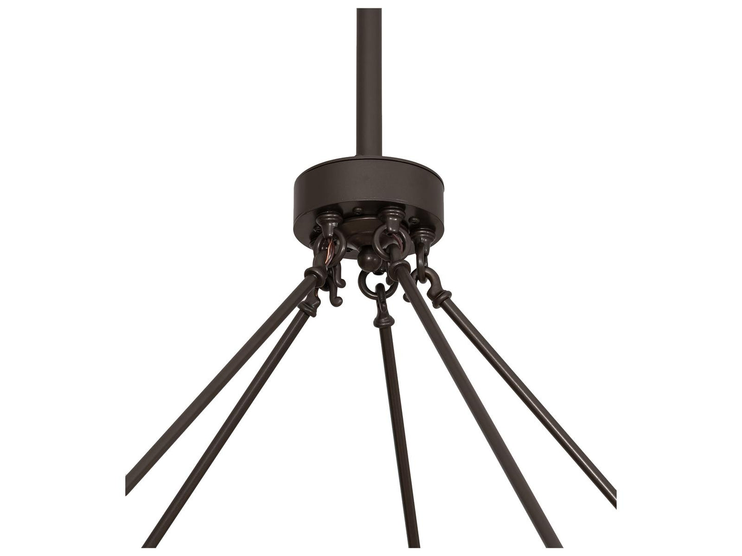 Meyda 10-Light Loxley Chandelier in Bronze with White Idalight Cylinders