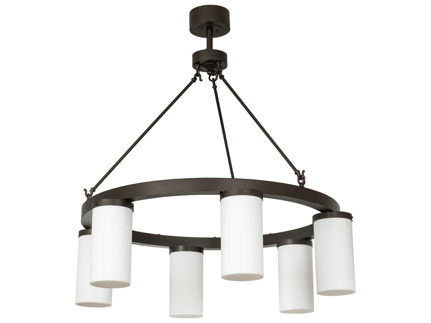 Meyda Loxley 6-Light Chandelier in Bronze with Statuario Idalight Diffusers