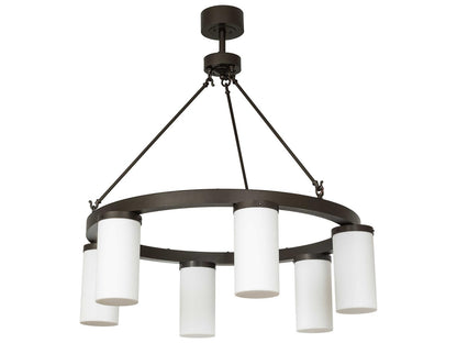Meyda Loxley 6-Light Chandelier in Bronze with Statuario Idalight Diffusers