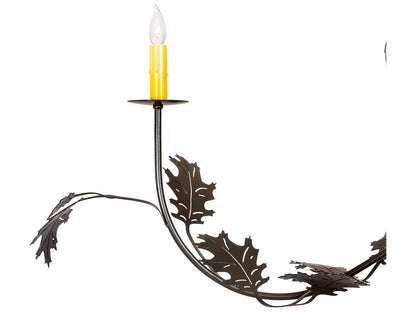 Meyda Oak Leaf 15-Light Candelabra Chandelier in Timeless Bronze