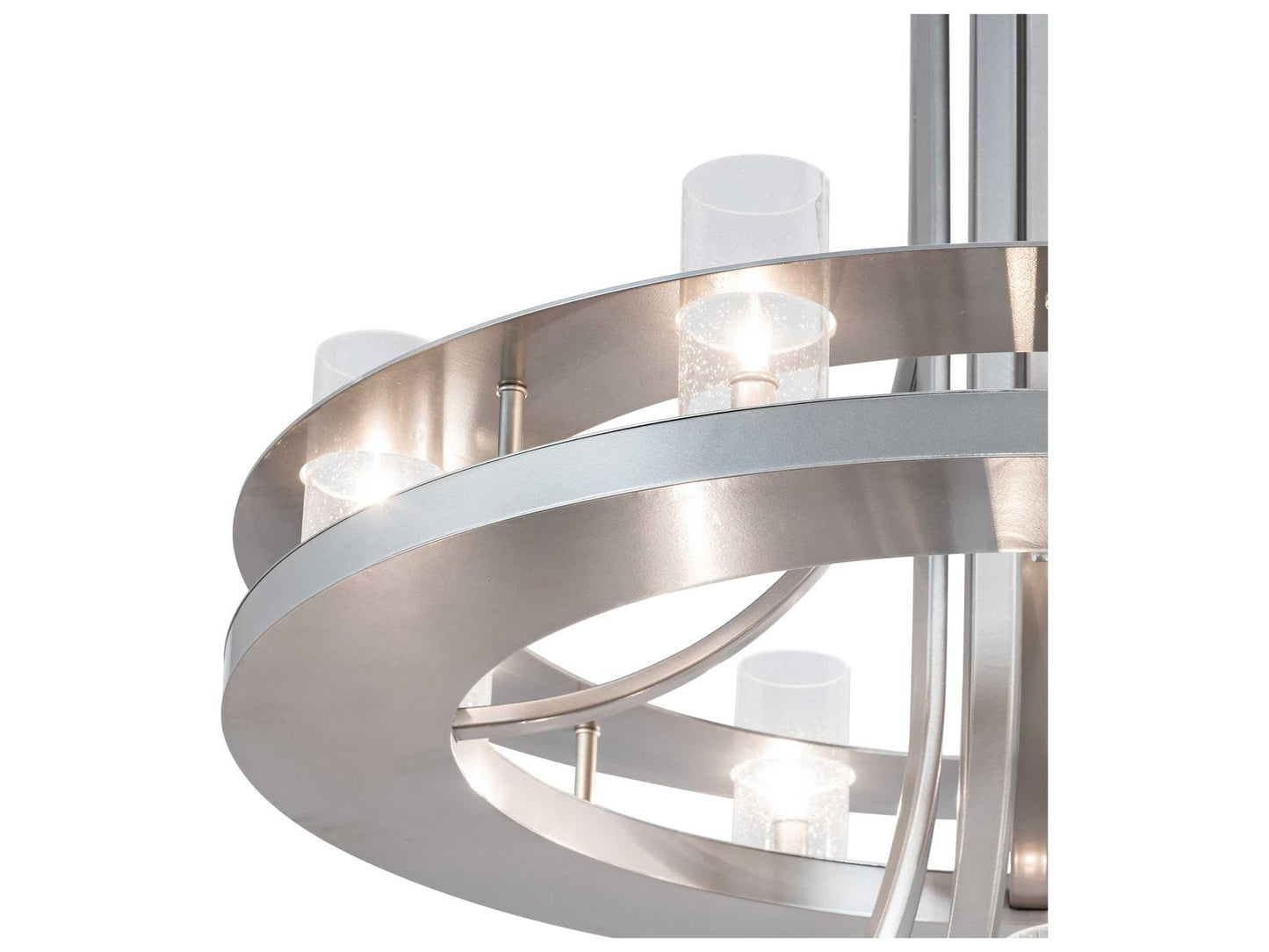 Meyda Arion 24-Light Nickel Clear Seeded Glass Tiered Chandelier