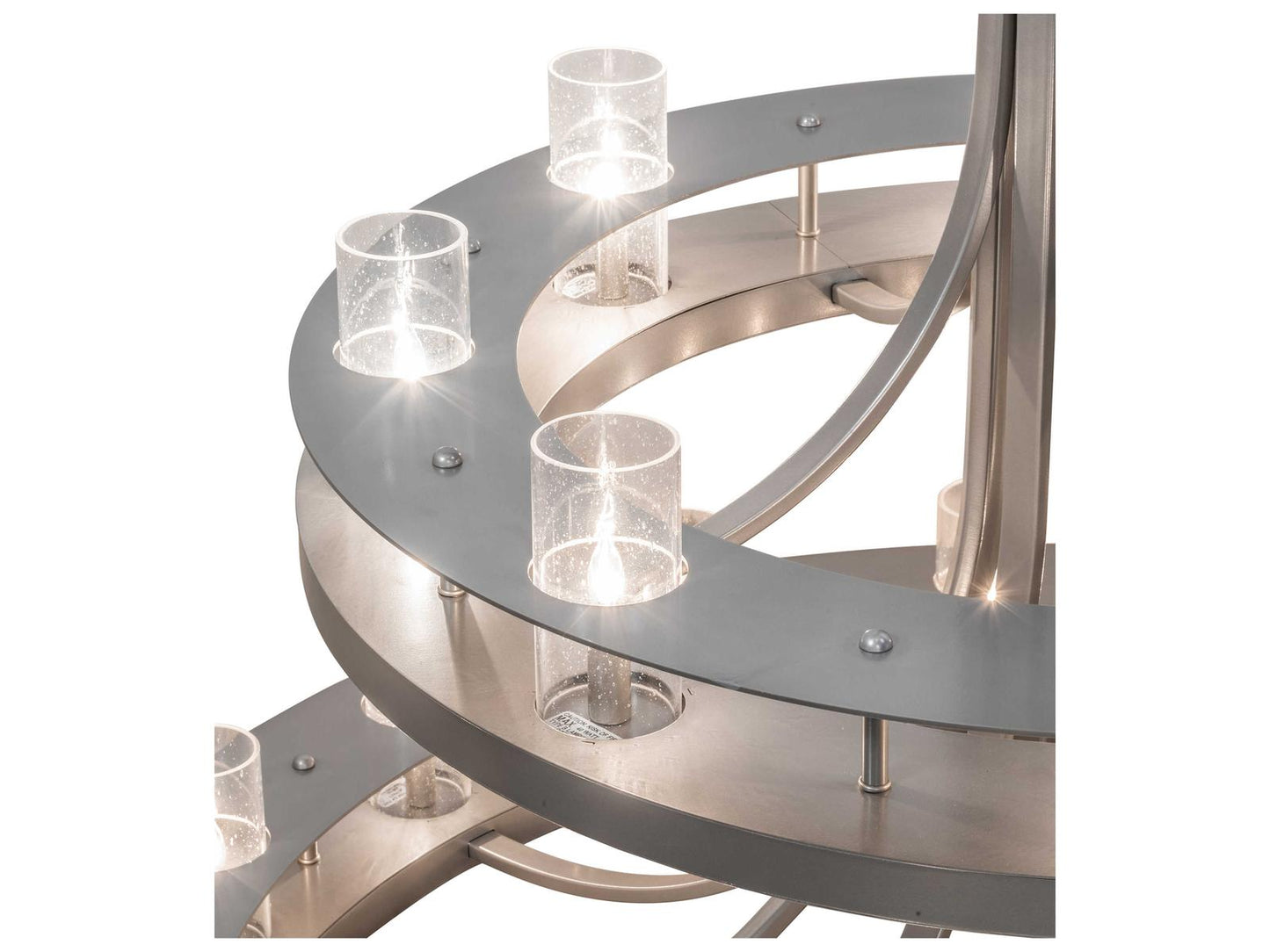 Meyda Arion 24-Light Nickel Clear Seeded Glass Tiered Chandelier