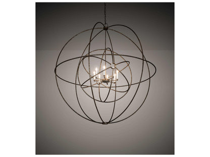 Meyda Atom Enerjisi 8-Light Geometric Chandelier in Grey