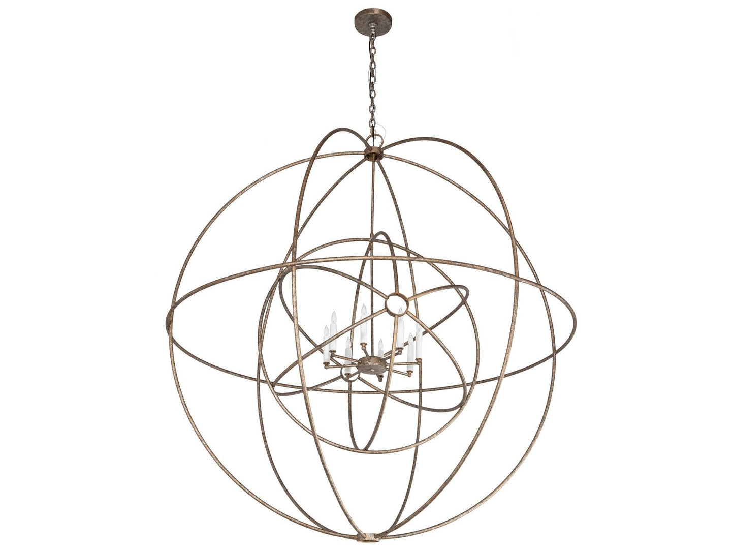 Meyda Atom Enerjisi 8-Light Geometric Chandelier in Grey