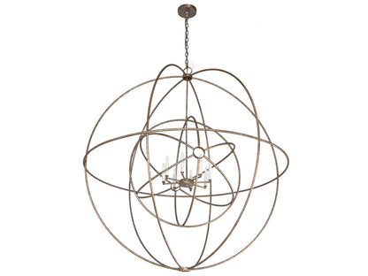 Meyda Atom Enerjisi 8-Light Geometric Chandelier in Grey