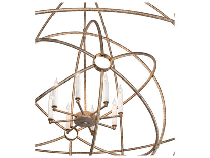 Meyda Atom Enerjisi 8-Light Geometric Chandelier in Grey