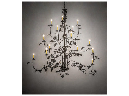 Meyda Oak Leaf 15-Light Timeless Bronze Tiered Chandelier