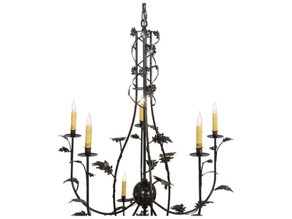 Meyda Oak Leaf 15-Light Timeless Bronze Tiered Chandelier