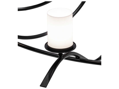 Meyda Octavia 18-Light Tiered Chandelier in Solar Black with Statuario Idalight