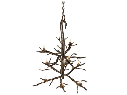 Meyda Winter Solstice 9-Light LED Candelabra Chandelier in Antique Copper