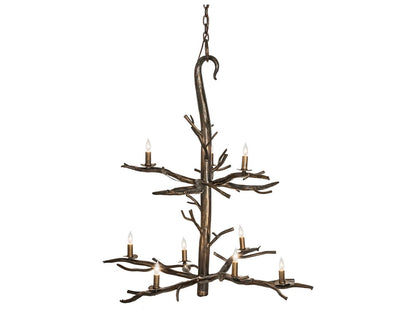 Meyda Winter Solstice 9-Light LED Candelabra Chandelier in Antique Copper