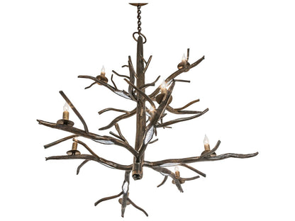 Meyda Winter Solstice 9-Light LED Candelabra Chandelier in Antique Copper