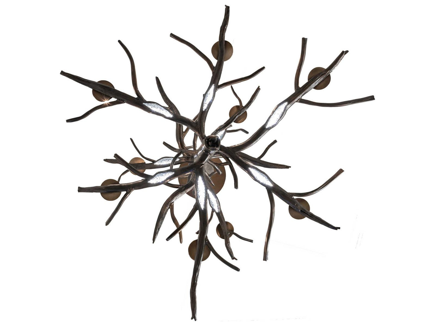 Meyda Winter Solstice 9-Light LED Candelabra Chandelier in Antique Copper