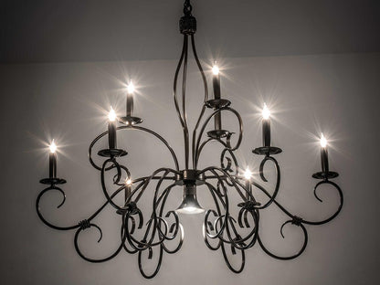 Meyda Grace 10-Light Candelabra Chandelier in Timeless Bronze