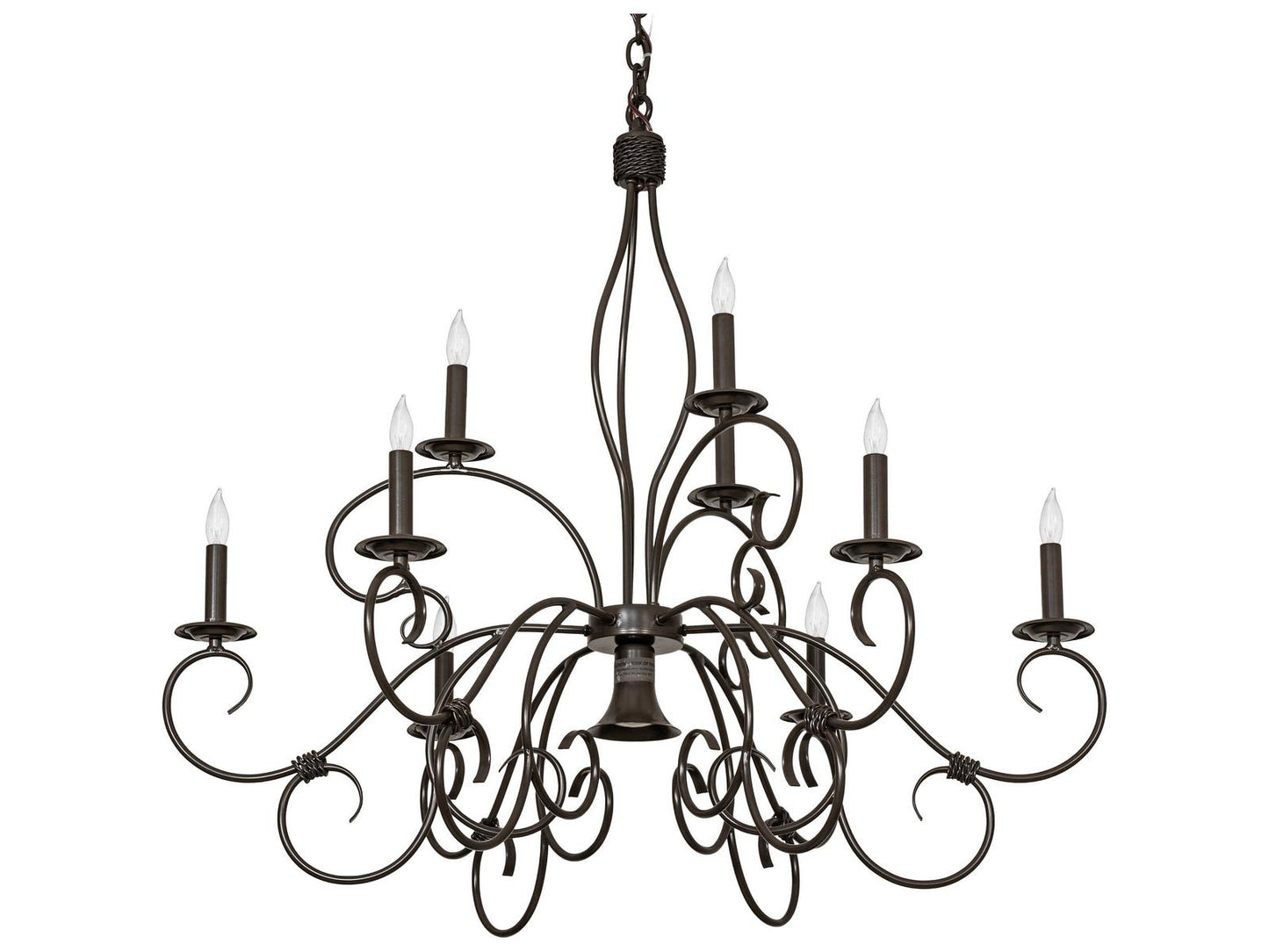 Meyda Grace 10-Light Candelabra Chandelier in Timeless Bronze