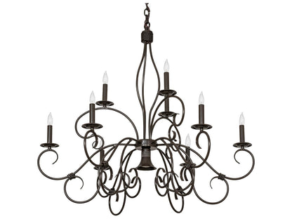 Meyda Grace 10-Light Candelabra Chandelier in Timeless Bronze