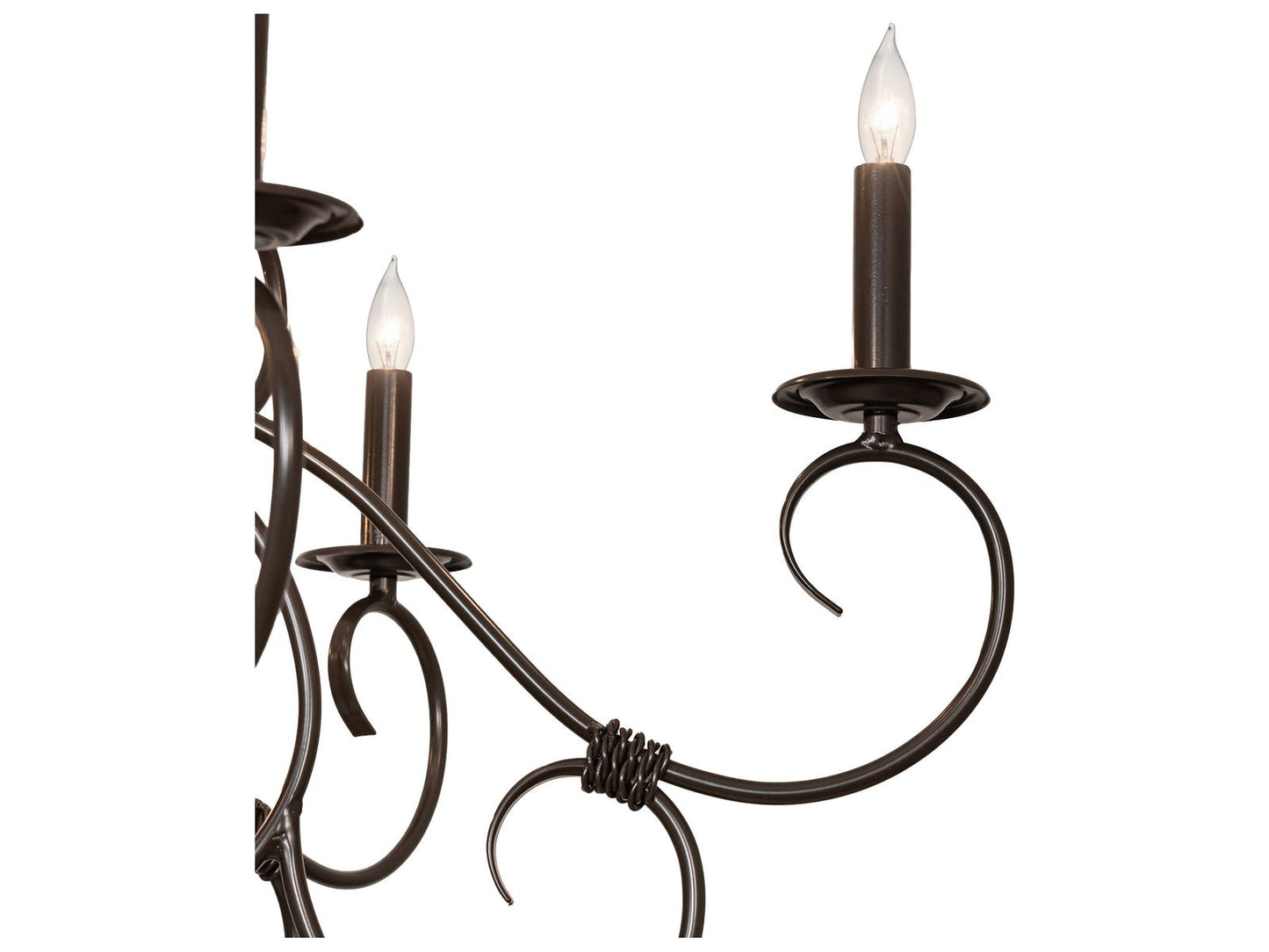 Meyda Grace 10-Light Candelabra Chandelier in Timeless Bronze