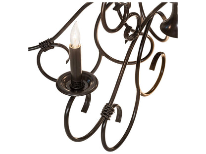 Meyda Grace 10-Light Candelabra Chandelier in Timeless Bronze