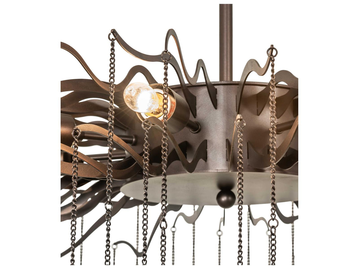 Meyda Aranha 8-Light Dark Bronze Crystal Chandelier