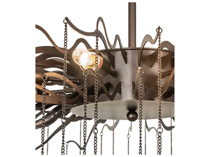 Meyda Aranha 8-Light Dark Bronze Crystal Chandelier