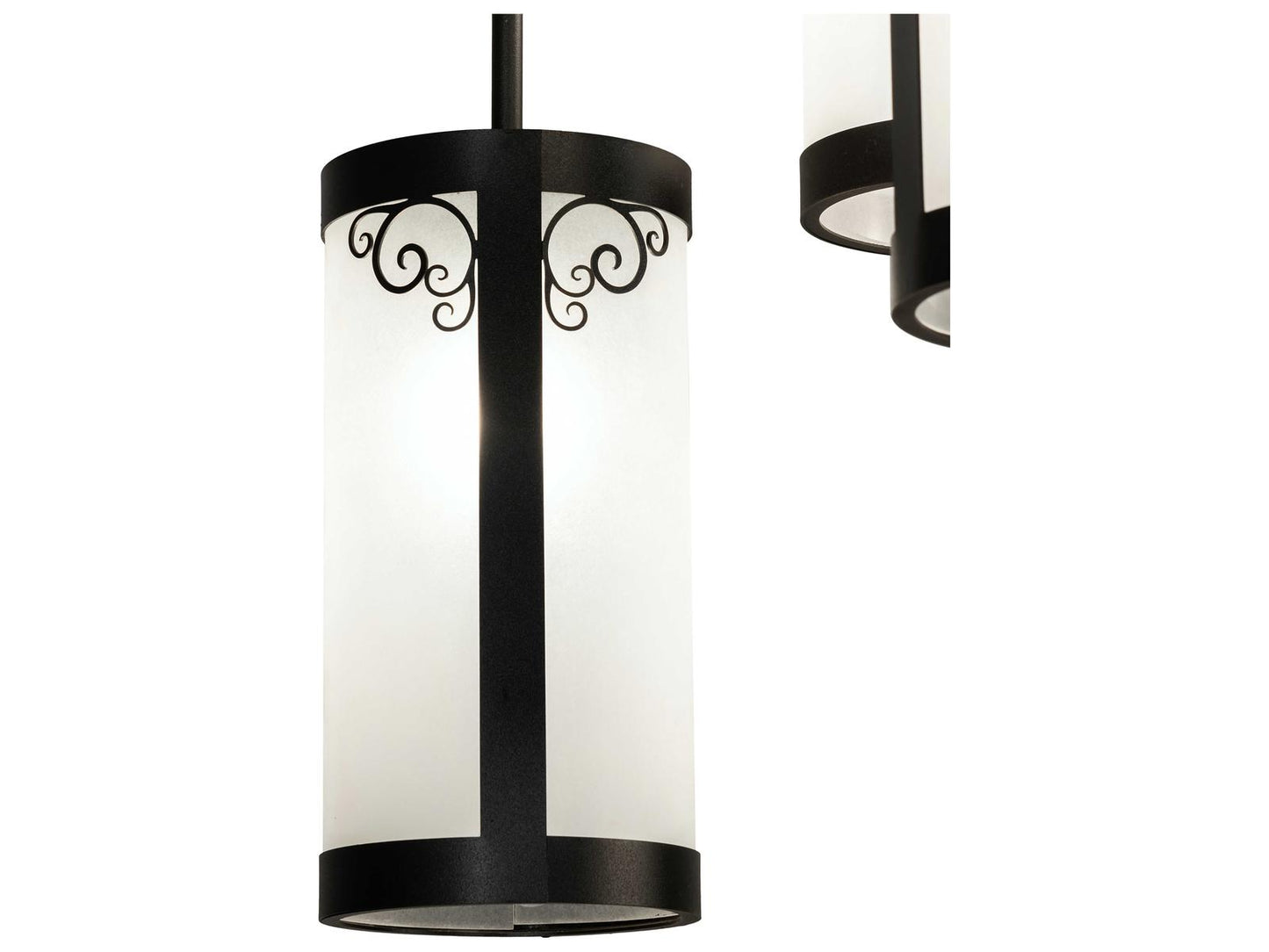 Meyda Putrelo 6-Light Cascading Chandelier in Old Wrought Iron Finish