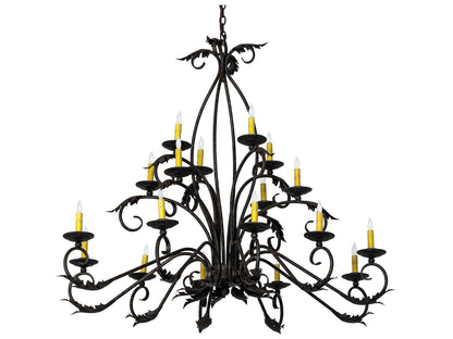 Meyda Windsor 18-Light Candelabra Chandelier in Antique Brown Finish