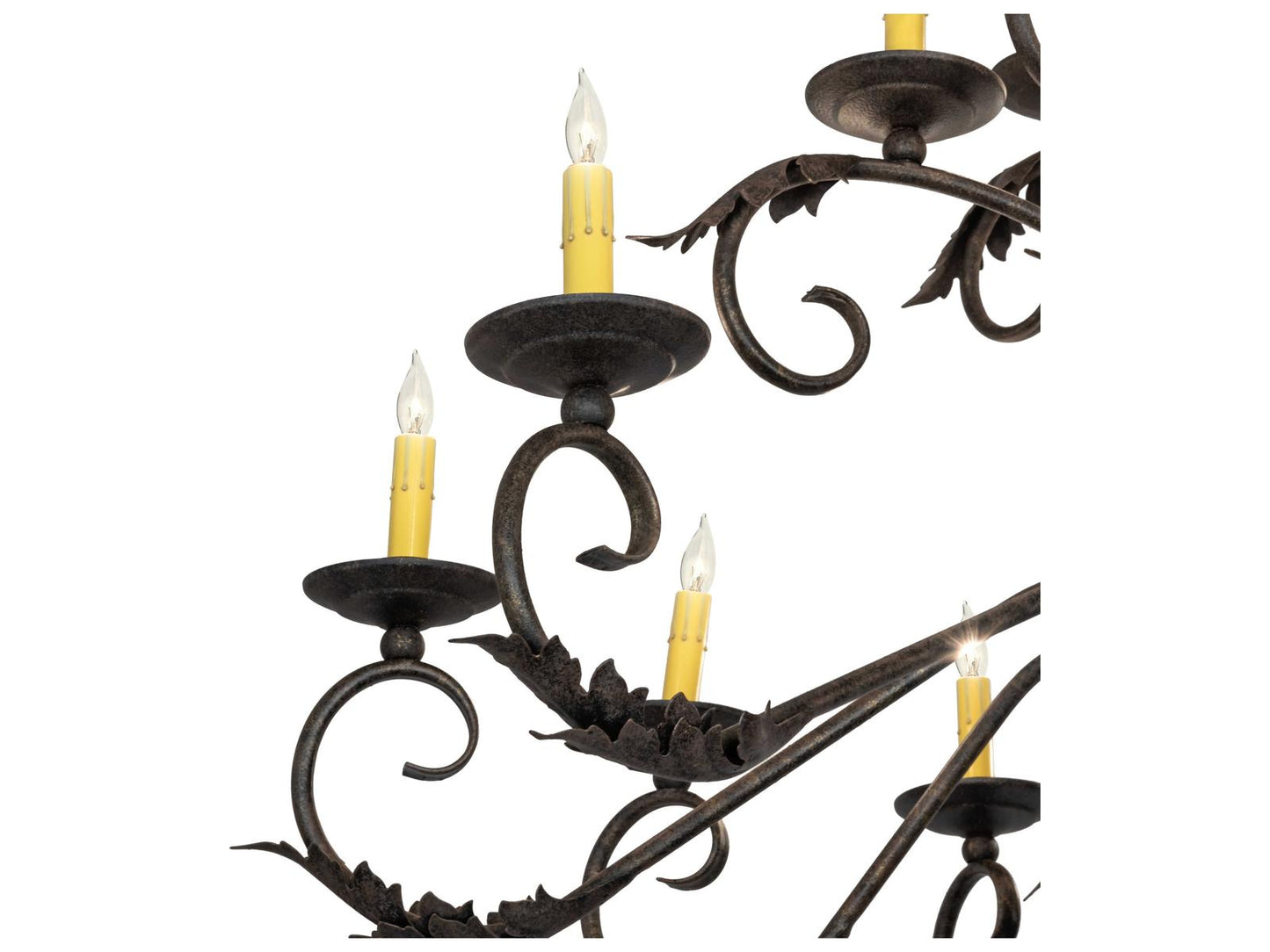 Meyda Windsor 18-Light Candelabra Chandelier in Antique Brown Finish