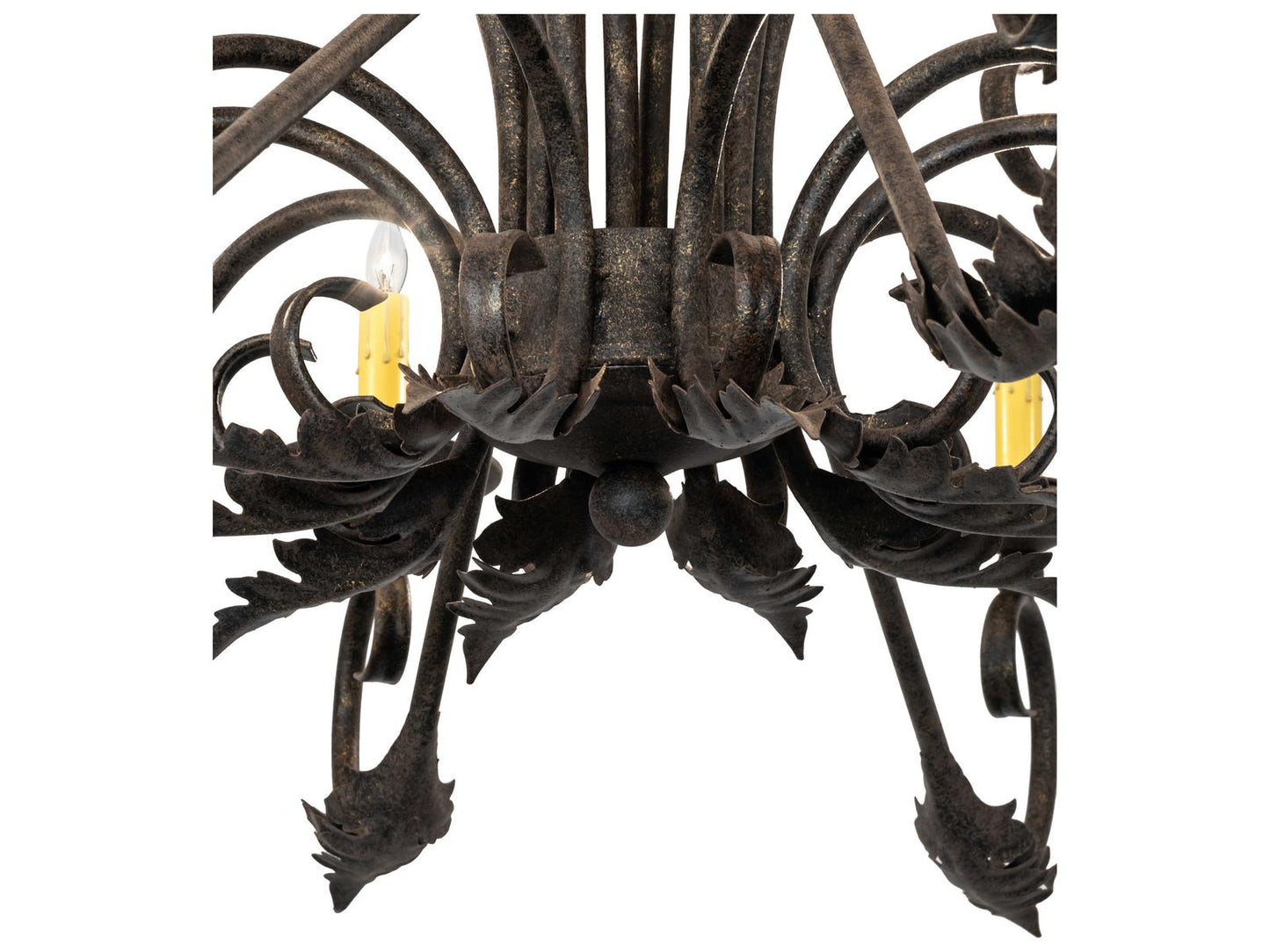 Meyda Windsor 18-Light Candelabra Chandelier in Antique Brown Finish