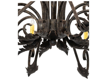 Meyda Windsor 18-Light Candelabra Chandelier in Antique Brown Finish